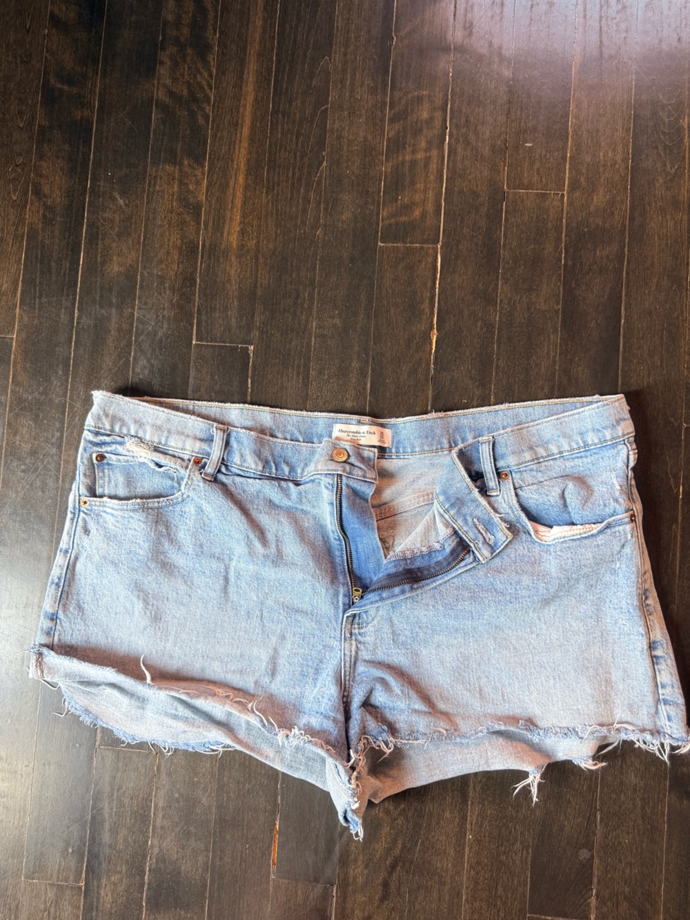 Abercrombie Women's Light Blue Denim Cutoff Shorts